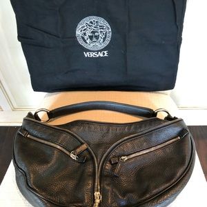 VERSACE zippered hobo bag